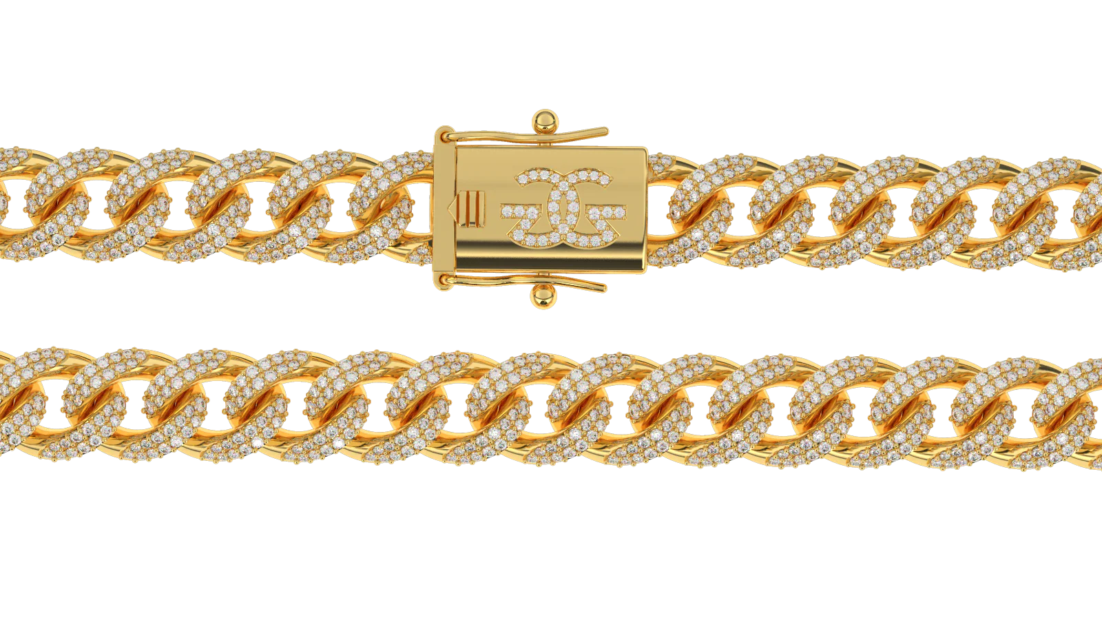 Flooded Diamond Cuban Link Chain (10mm) - Image 10
