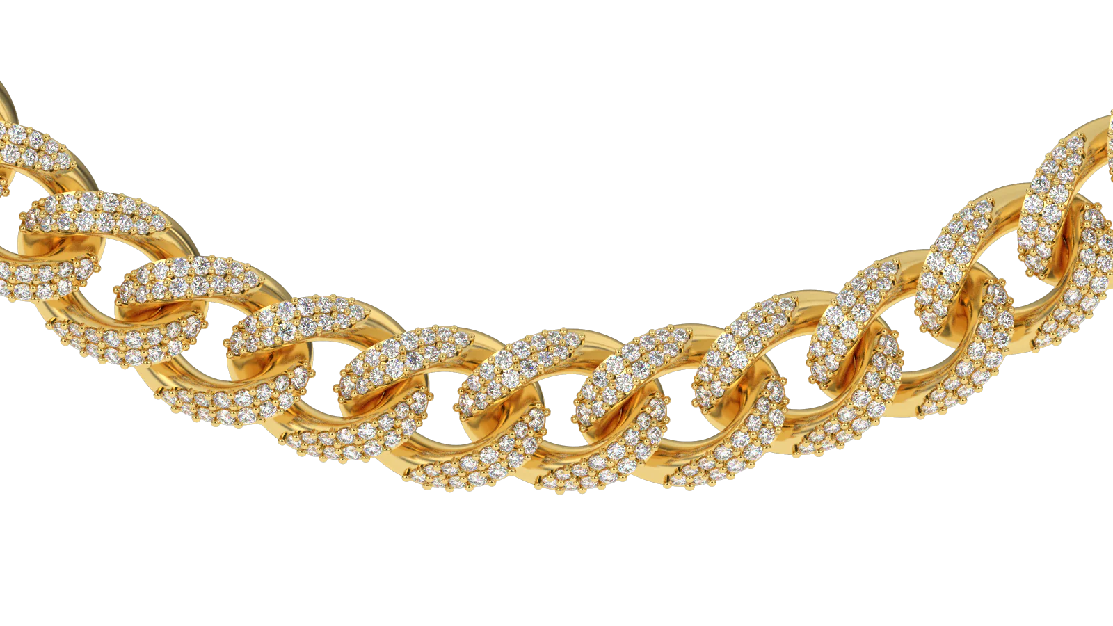 Flooded Diamond Cuban Link Chain (10mm) - Image 12