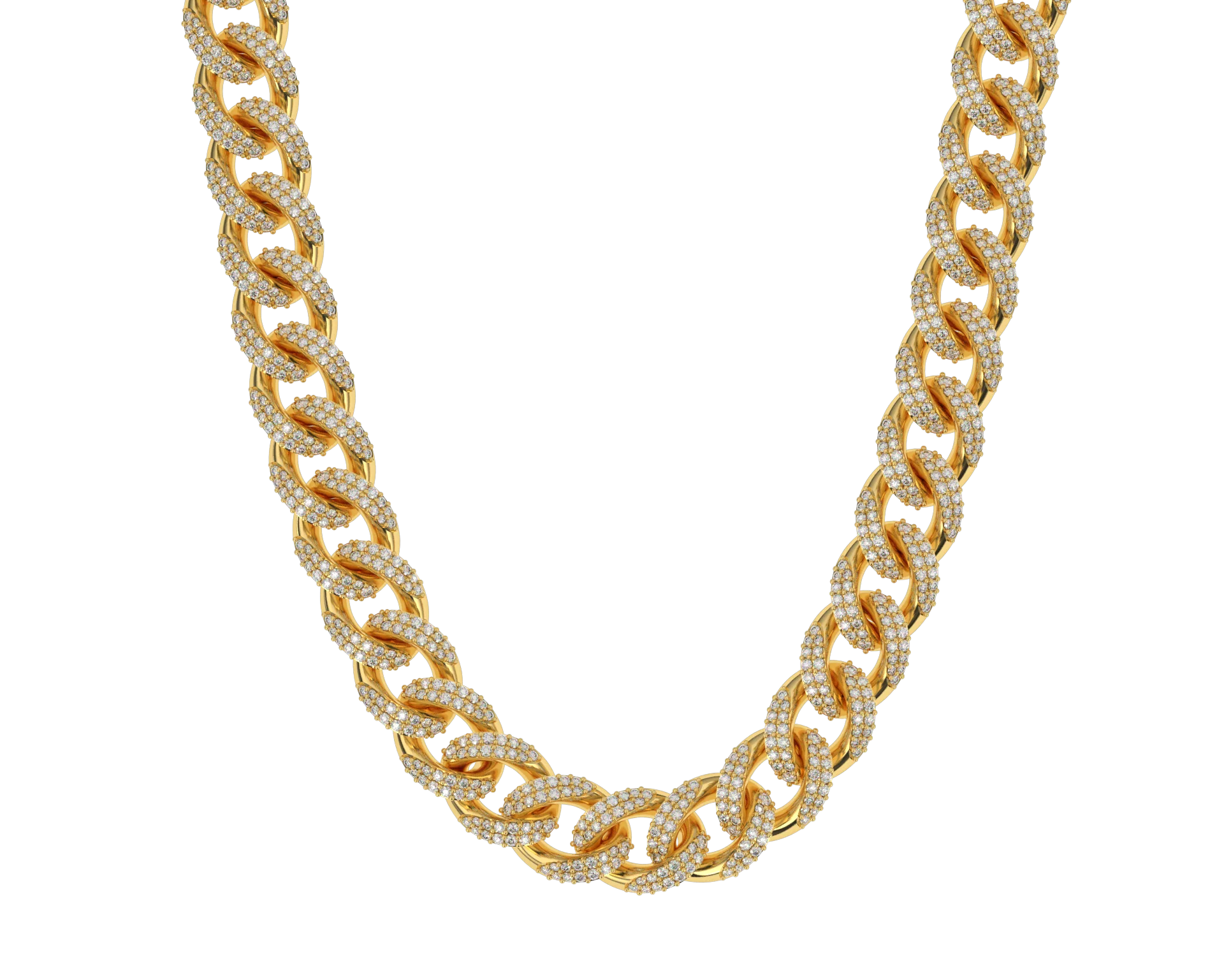 Flooded Diamond Cuban Link Chain (10mm) - Image 20