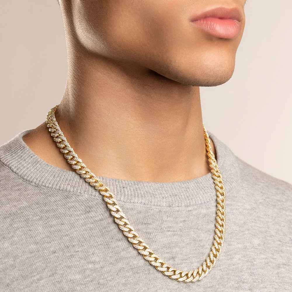 Flooded Diamond Cuban Link Chain (10mm) - Image 6