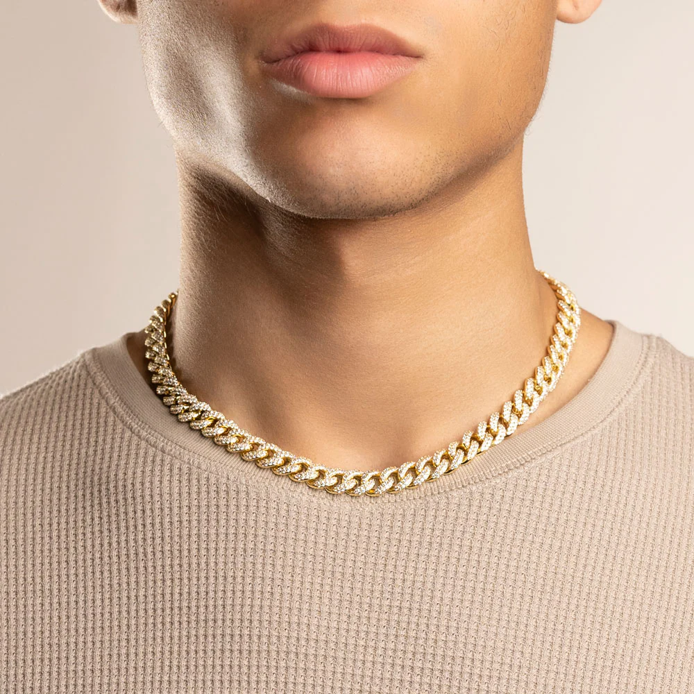 Flooded Diamond Cuban Link Chain (10mm) - Image 7