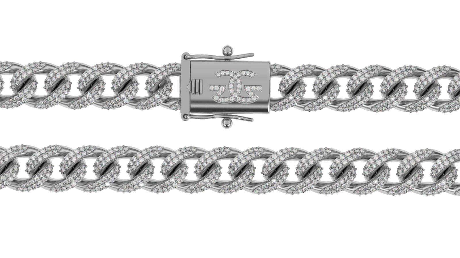 Flooded Diamond Cuban Link Chain (10mm) - Image 9