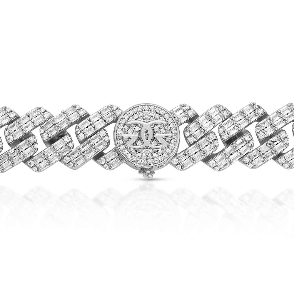 2 Row Diamond Cuban Chain Baguette 18mm - Image 10