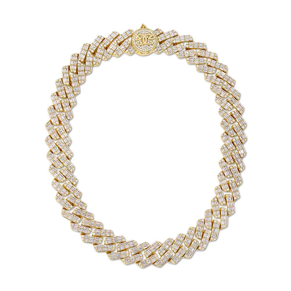 2 Row Diamond Cuban Chain Baguette 18mm - Image 5