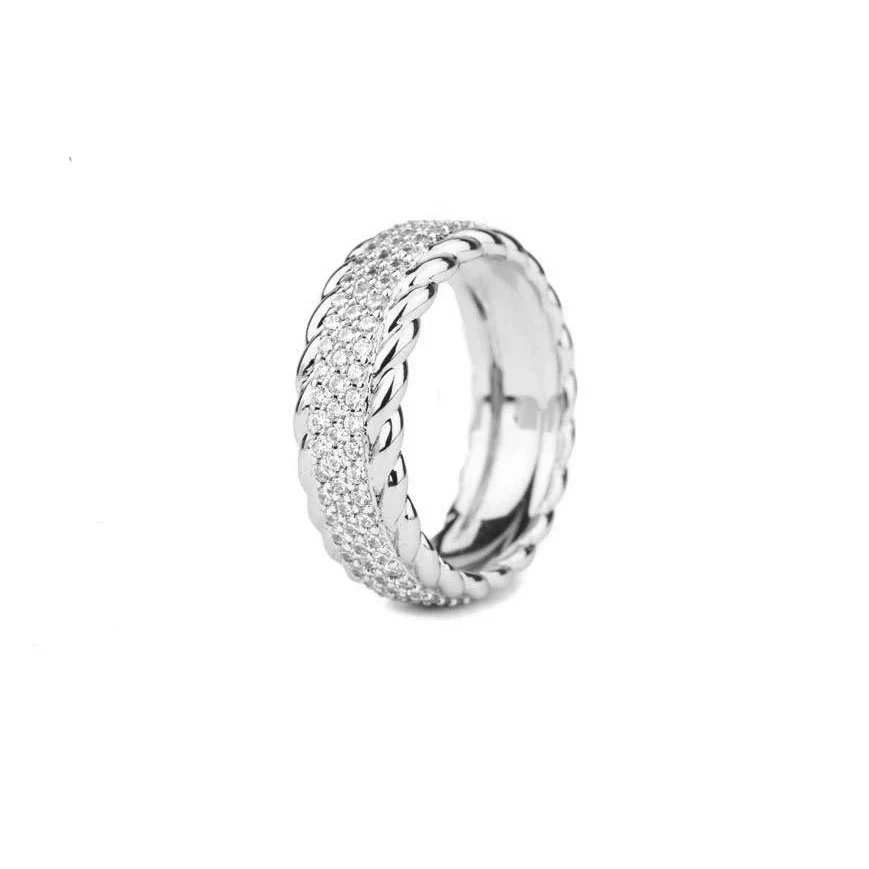 3-Row Diamond Rope Eternity Ring - Image 4