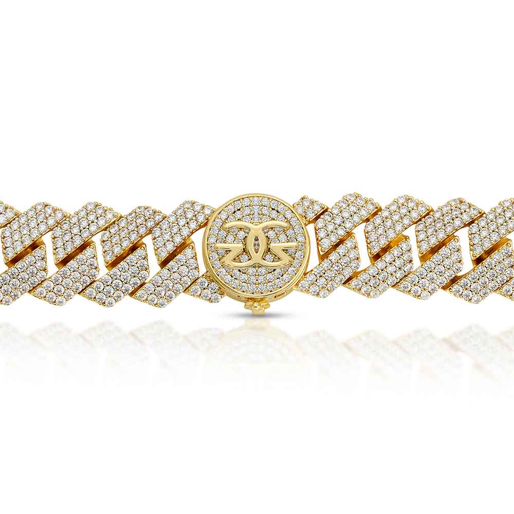 3 Row Diamond Cuban Chain 18mm - Image 10