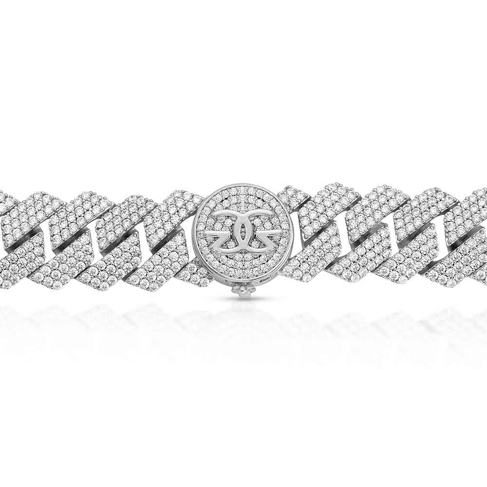 3 Row Diamond Cuban Chain 18mm - Image 12