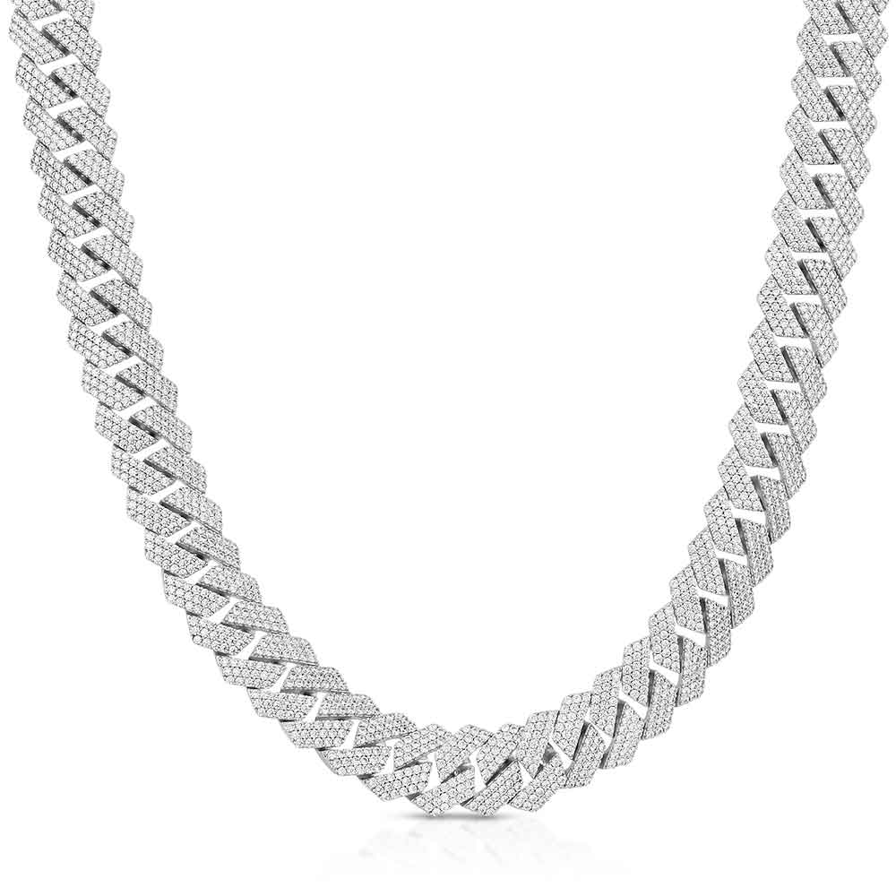 3 Row Diamond Cuban Chain 18mm - Image 7