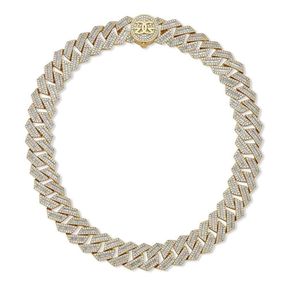 Diamond Baguette Straight Edge Cuban Chain 18mm - Image 11