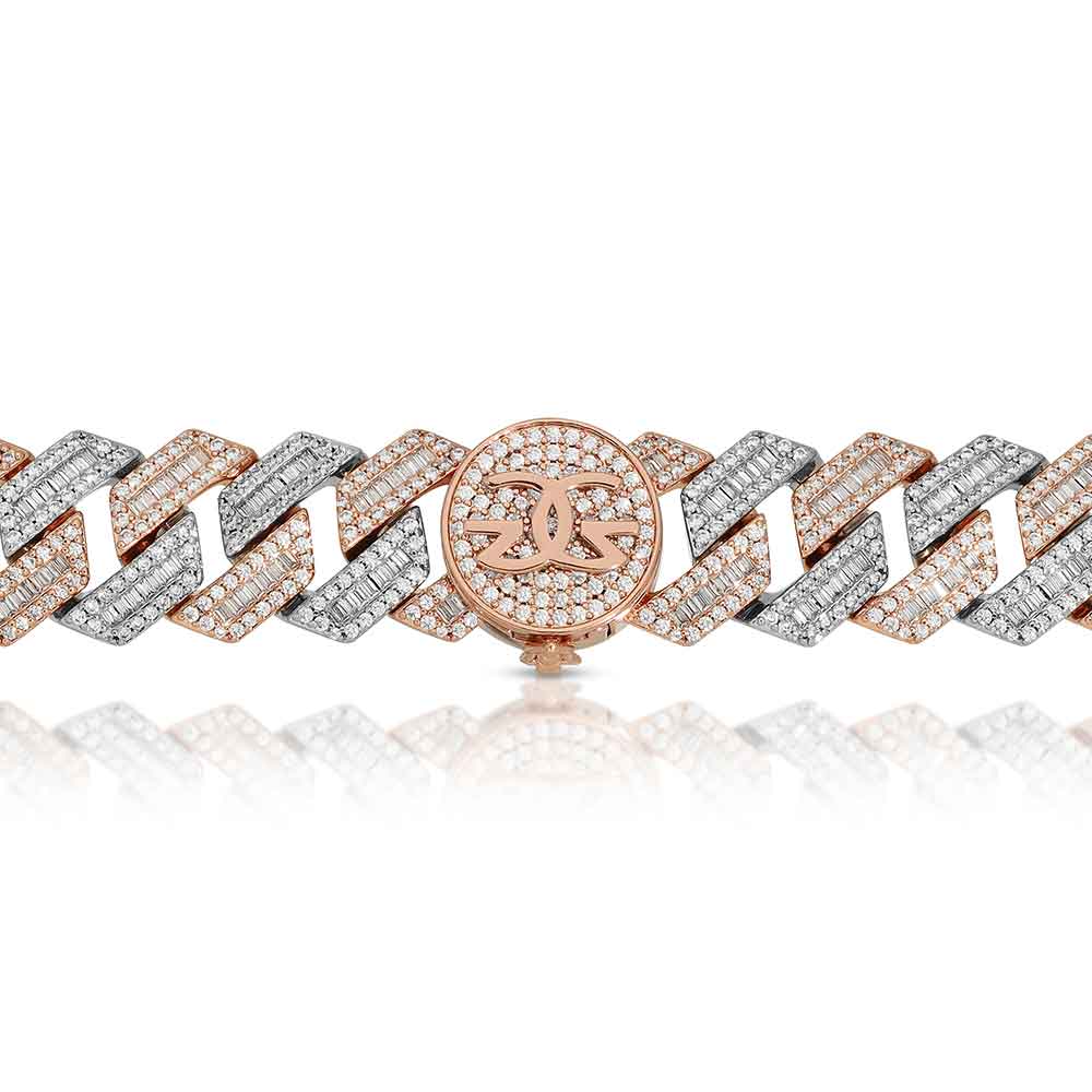 Diamond Baguette Straight Edge Cuban Chain 18mm - Image 16