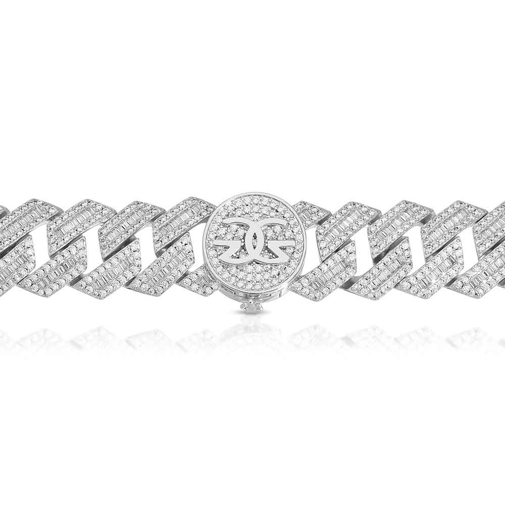 Diamond Baguette Straight Edge Cuban Chain 18mm - Image 17