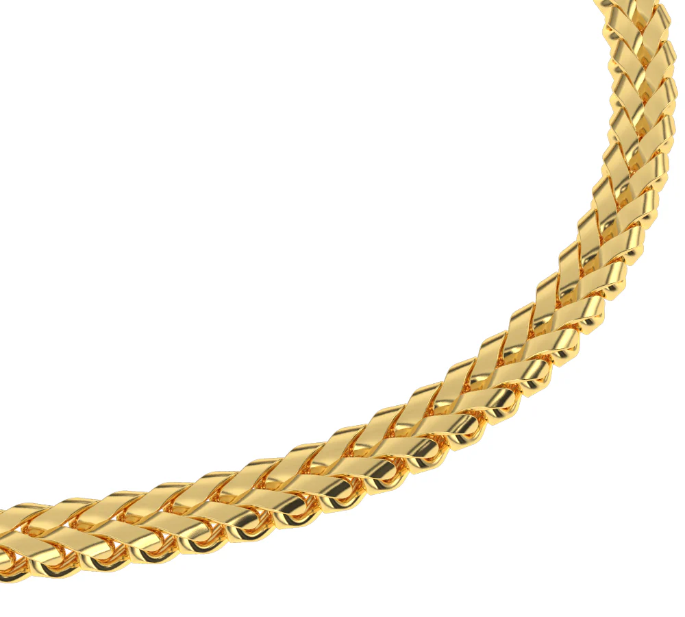Gold Curved Franco Chain 6MM - Image 8
