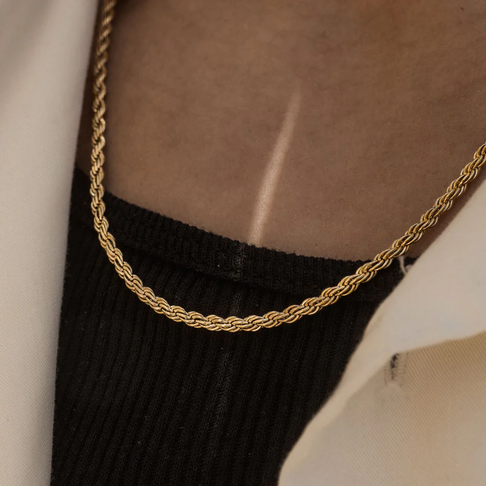 Gold Rope Chain 4mm - Image 4