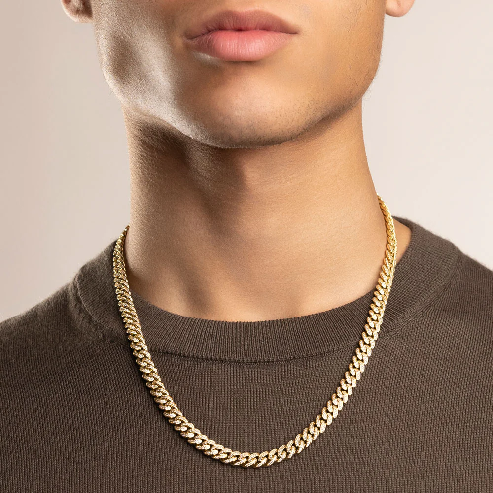 Micro Diamond Cuban Link Chain 8mm - Image 10
