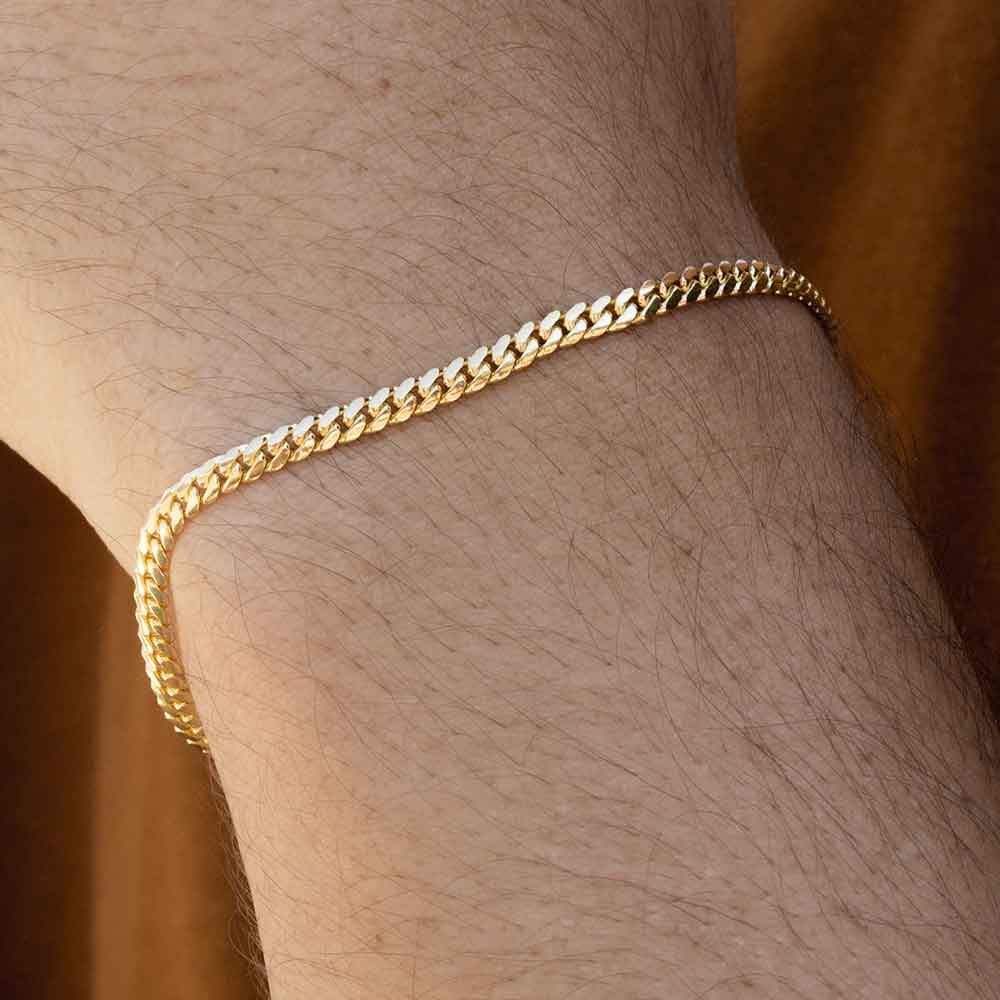 Solid Gold Cuban Link Bracelet - Image 5