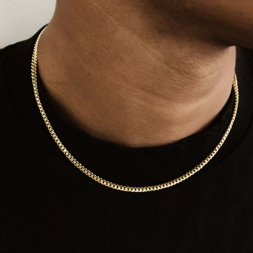 Solid Gold Cuban Link Chain Hollow - Image 10