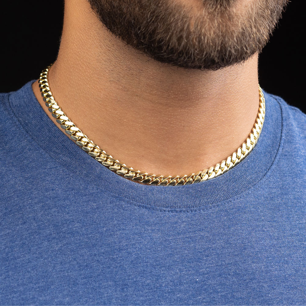 Solid Gold Cuban Link Chain Hollow - Image 7