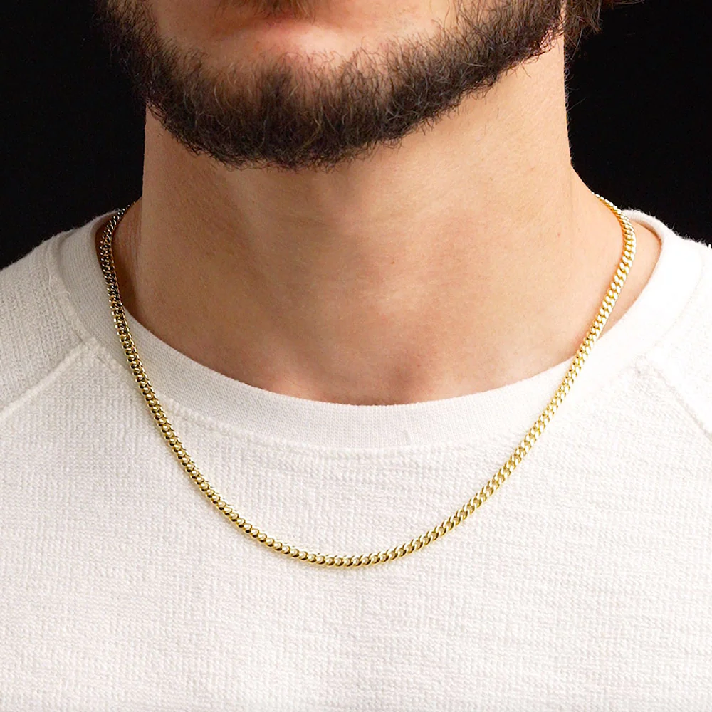 Solid Gold Cuban Link Chain Hollow - Image 8