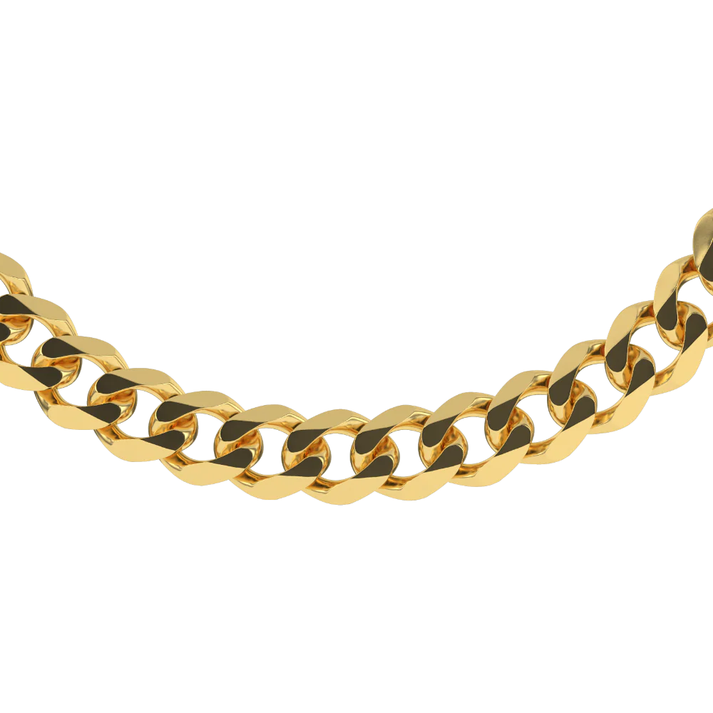 Solid Gold Curb Cuban Bracelet - Image 4
