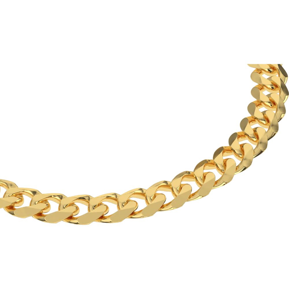 Solid Gold Curb Cuban Bracelet - Image 5