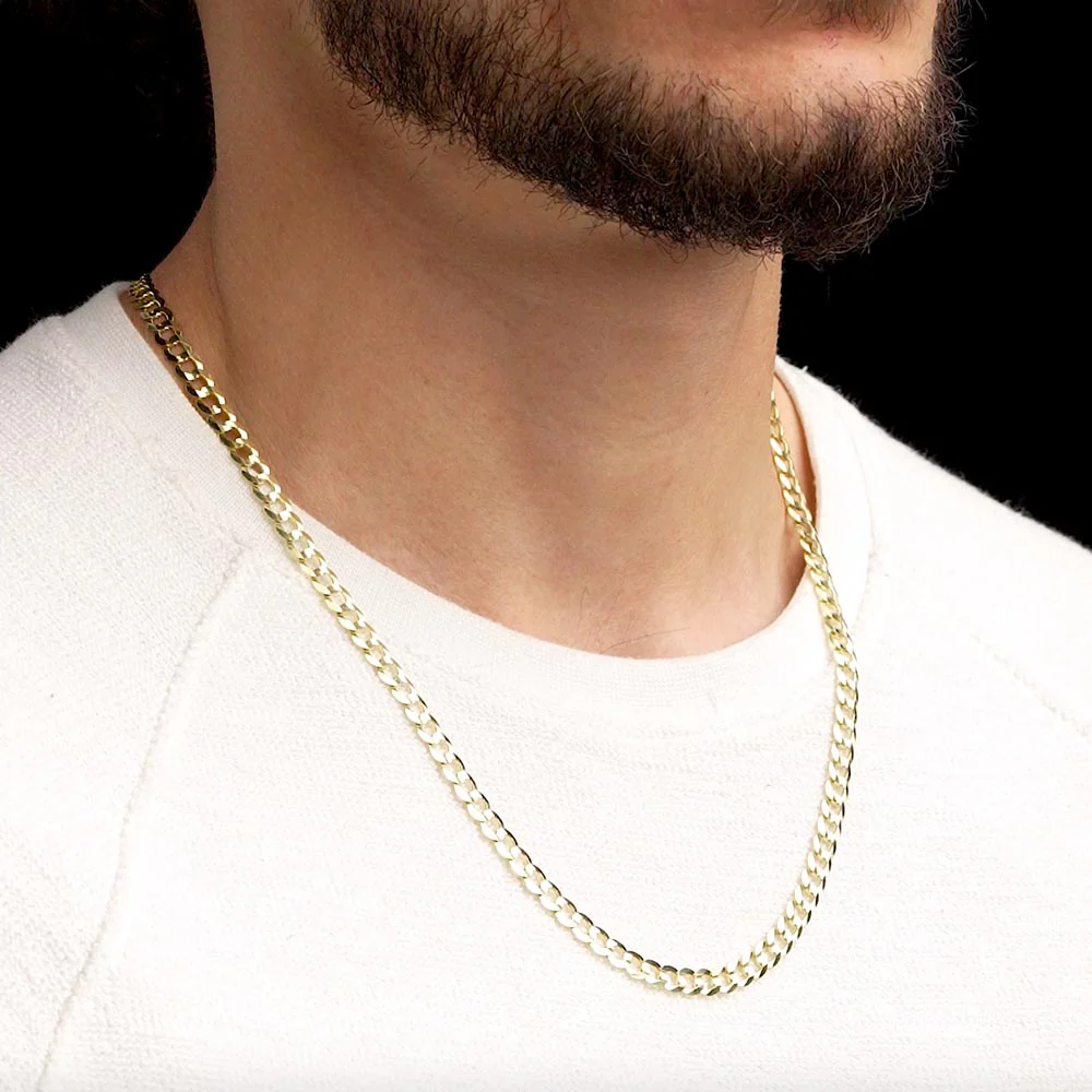 Solid Gold Curb Cuban Link Chain - Image 12