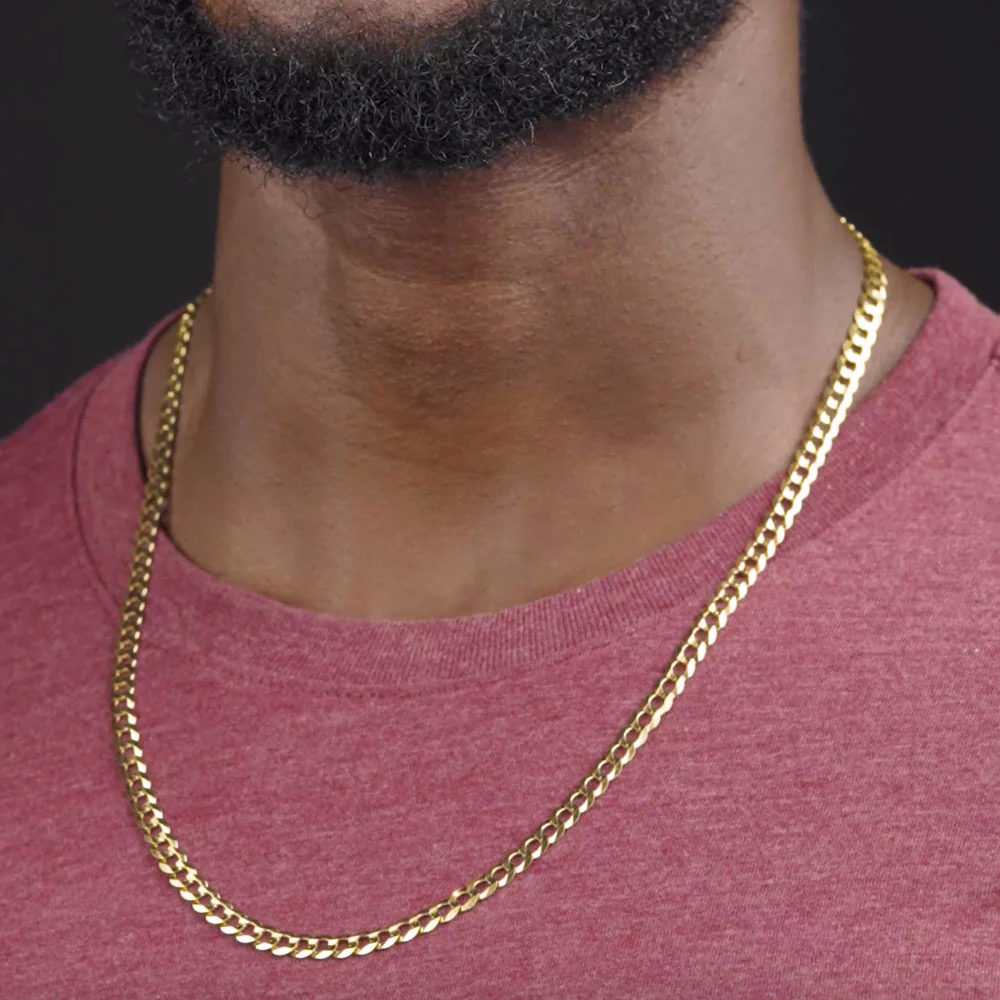 Solid Gold Curb Cuban Link Chain - Image 13