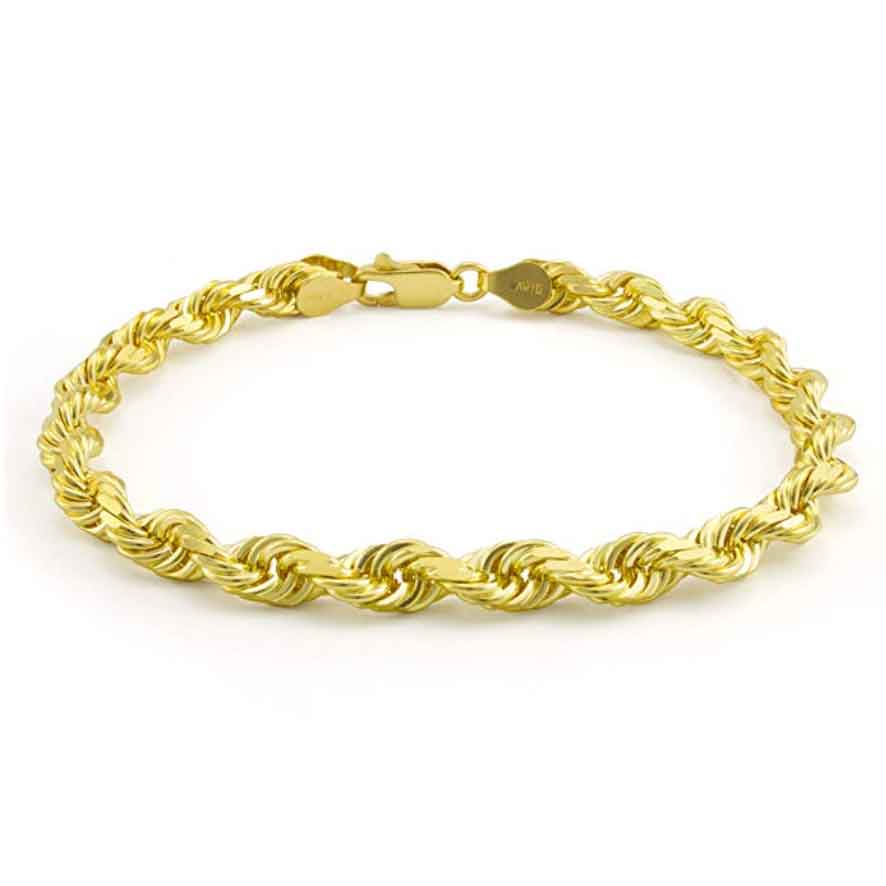 Solid Gold Rope Bracelet - Image 3