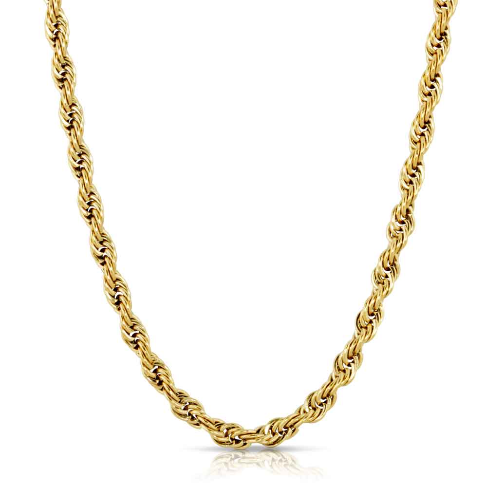 Solid Gold Rope Chain Hollow - Image 5