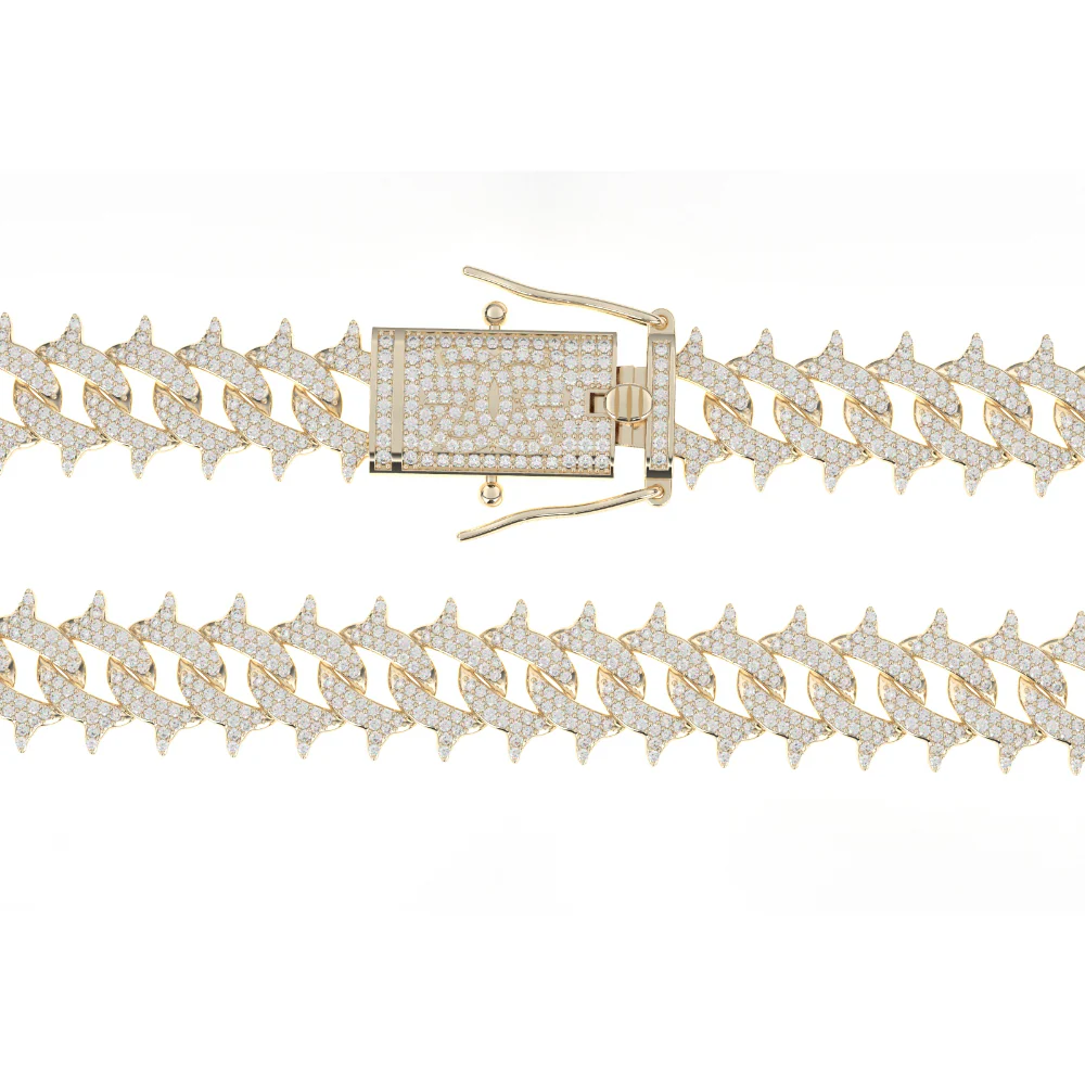 Spiked Diamond Cuban Chain - Image 12