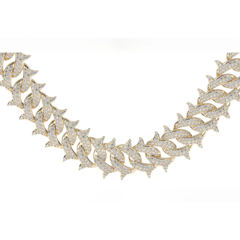 Spiked Diamond Cuban Chain - Image 8