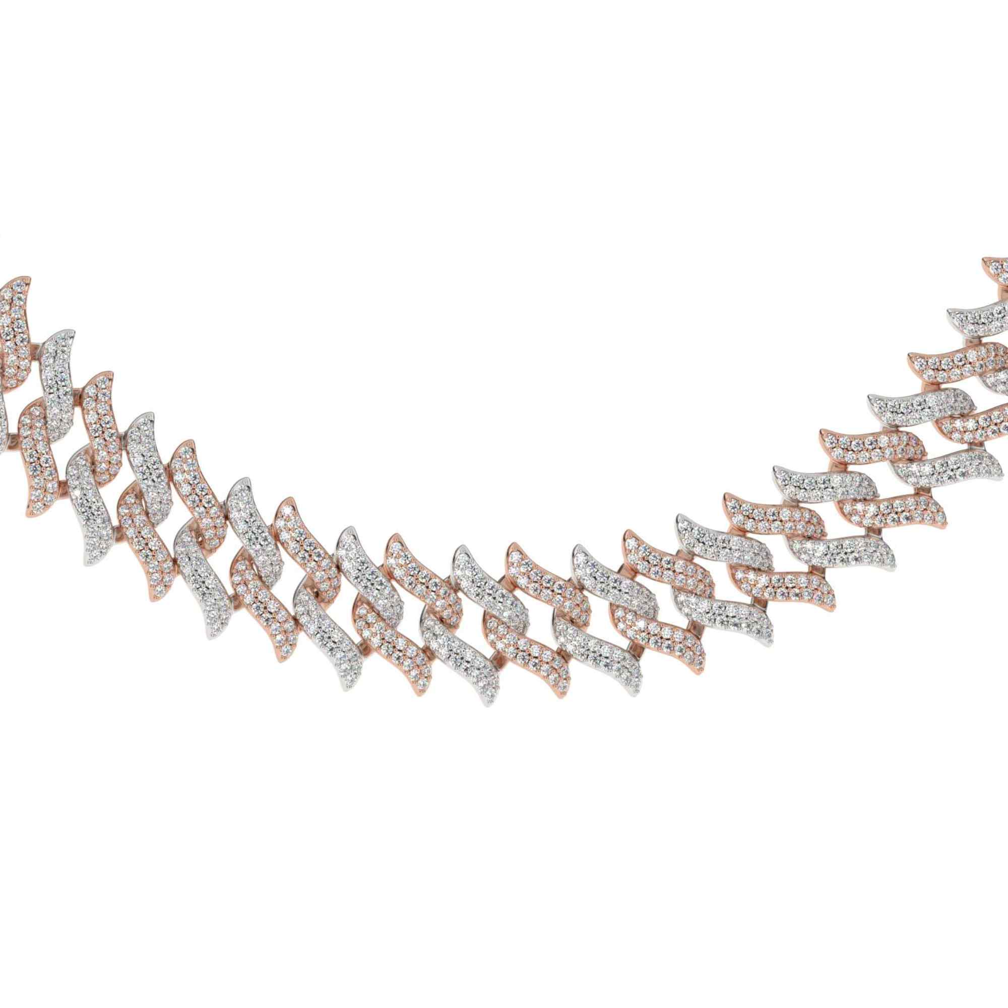 Spiked Laurel Diamond Cuban Chain - Image 4