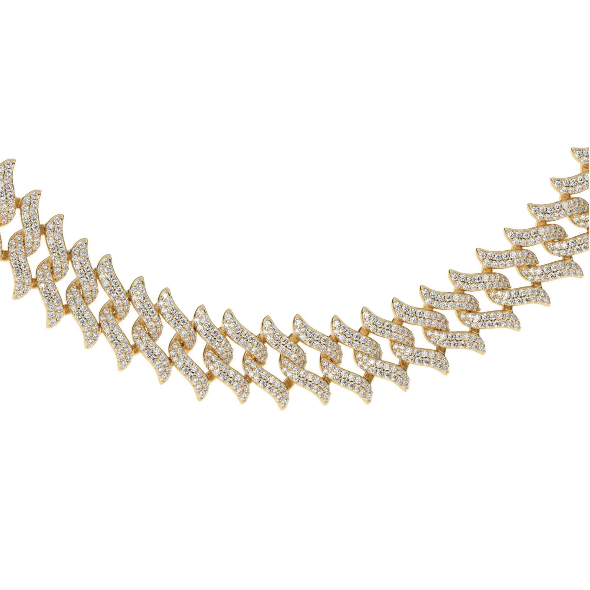 Spiked Laurel Diamond Cuban Chain - Image 6
