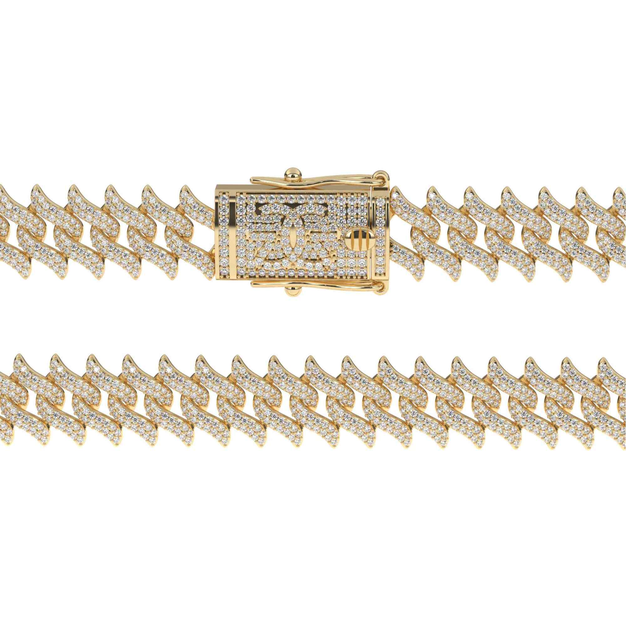 Spiked Laurel Diamond Cuban Chain - Image 7