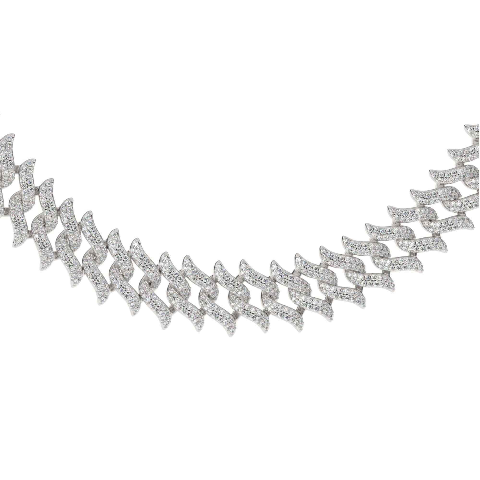 Spiked Laurel Diamond Cuban Chain - Image 8