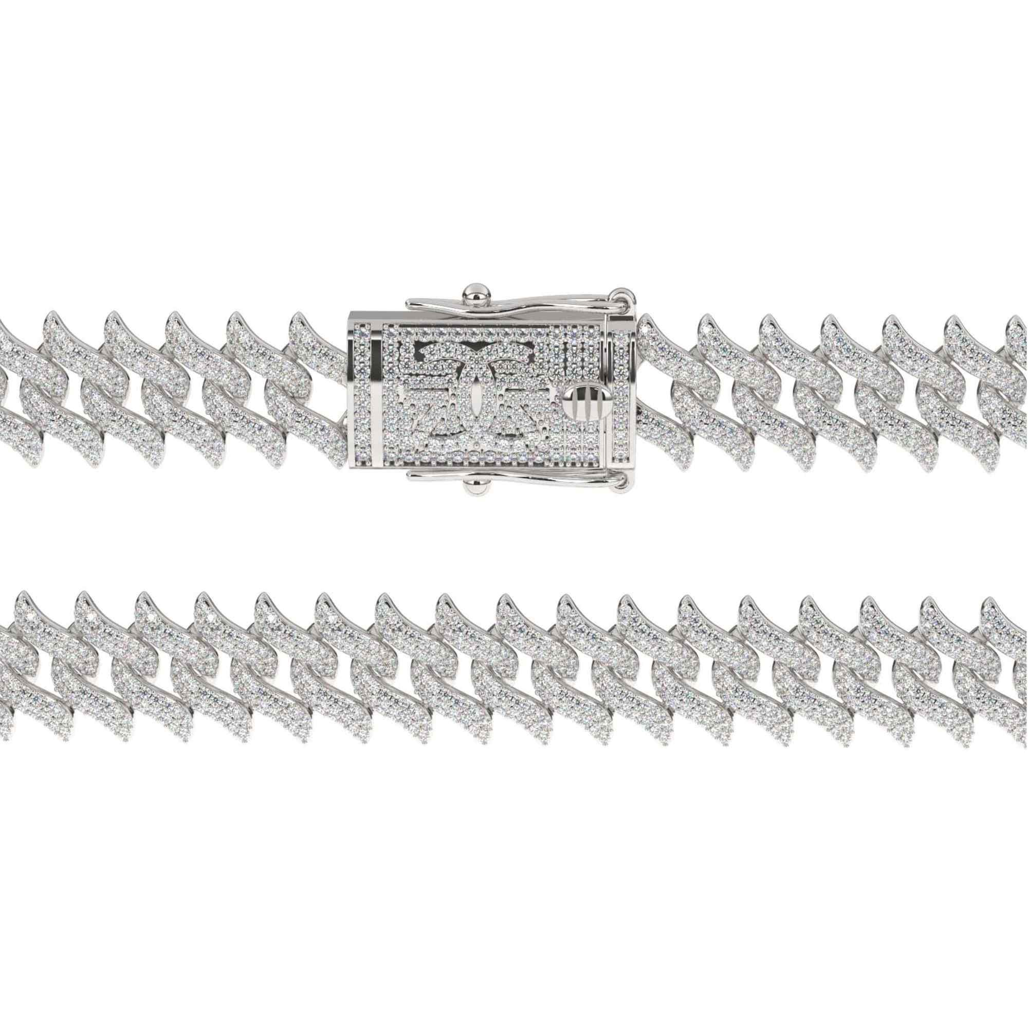 Spiked Laurel Diamond Cuban Chain - Image 9