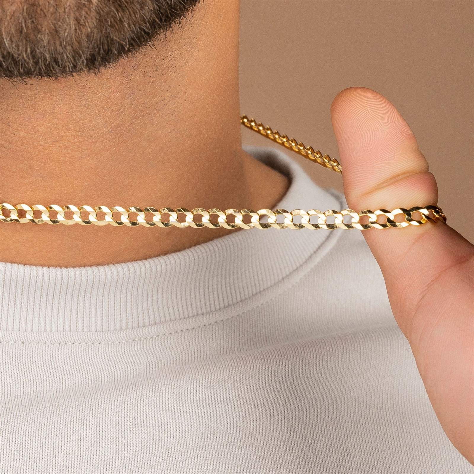 Vermeil Curb Cuban Link Chain - Image 4