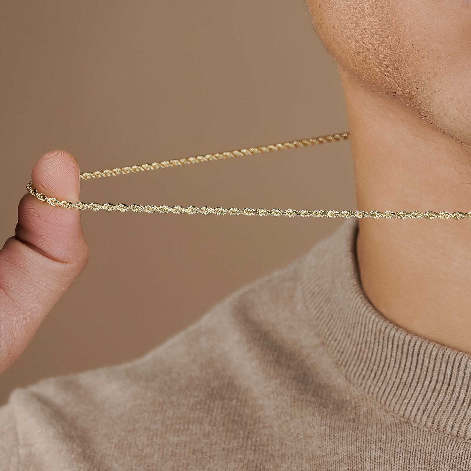 14k Gold Italian Vermeil Rope Chain - Image 11