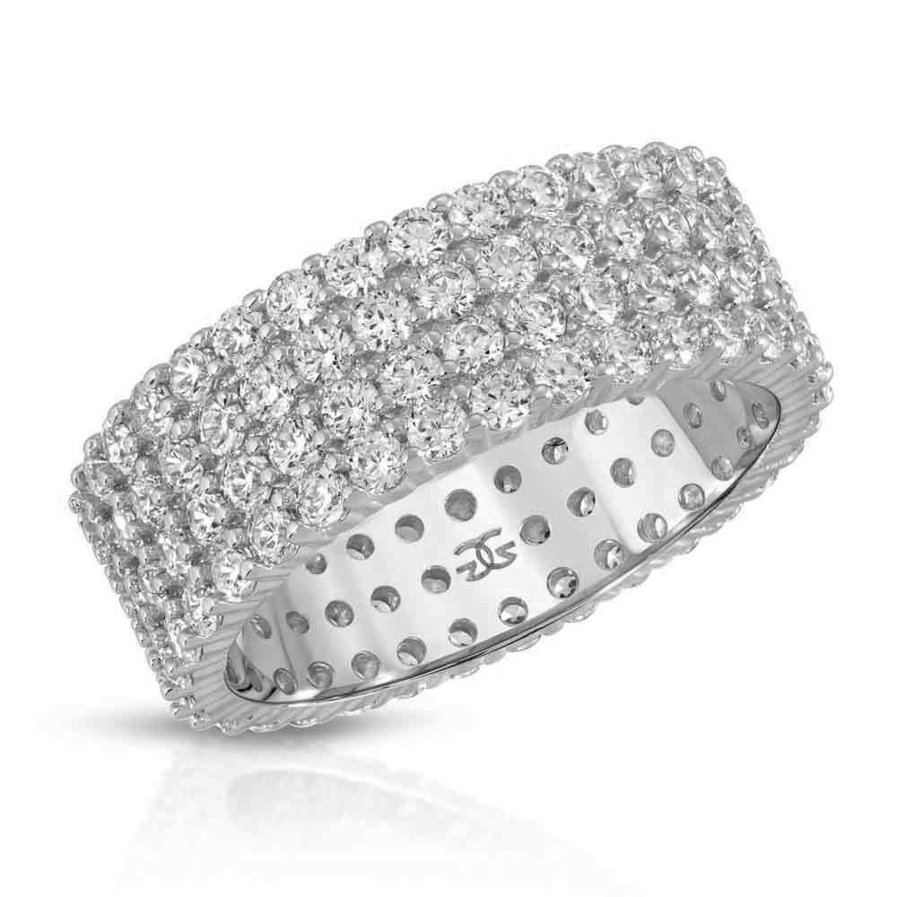 Women's 4 Row Diamond Eternity Ring - Image 3