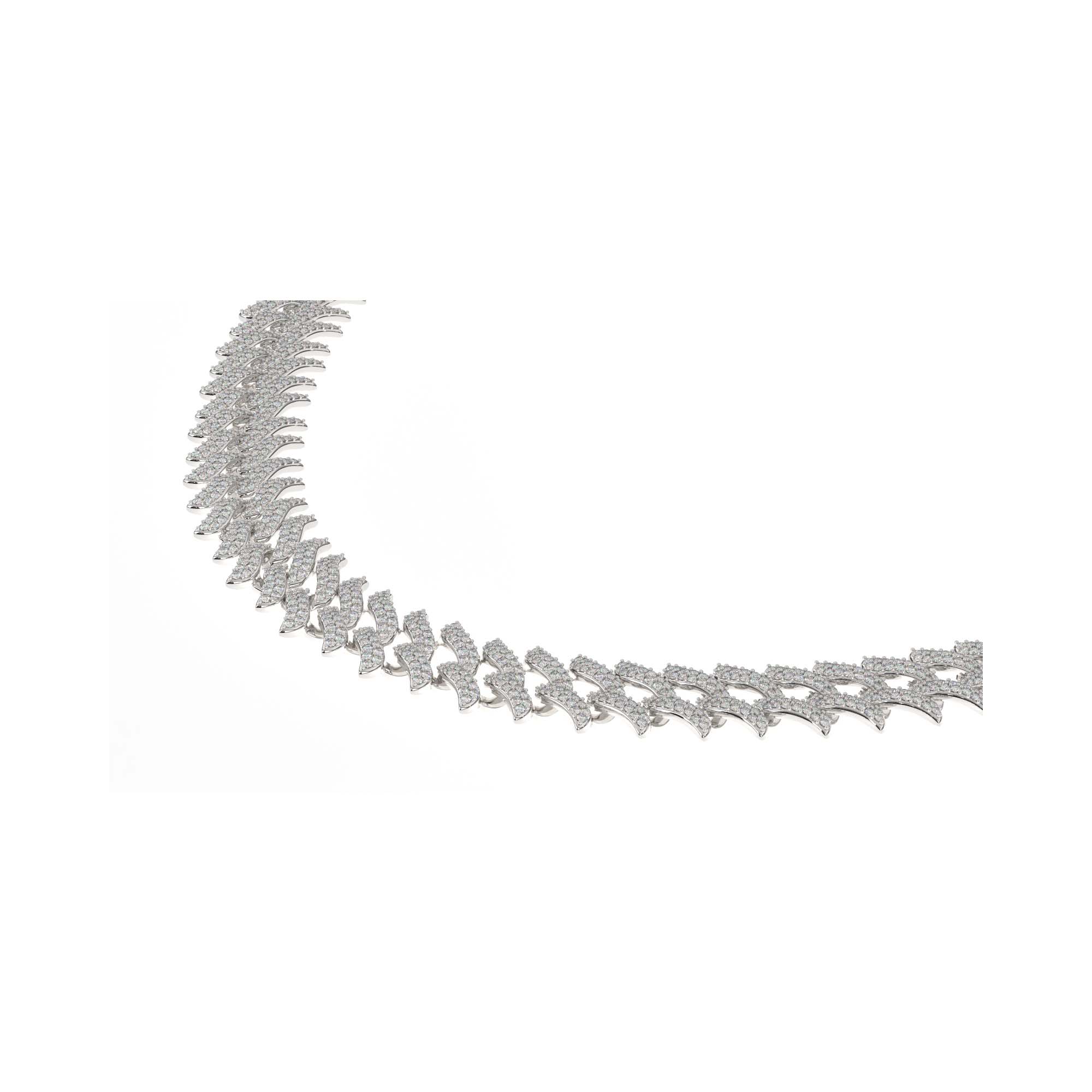 Women's Diamond Spiked Laurel Cuban Link Chain - Image 10