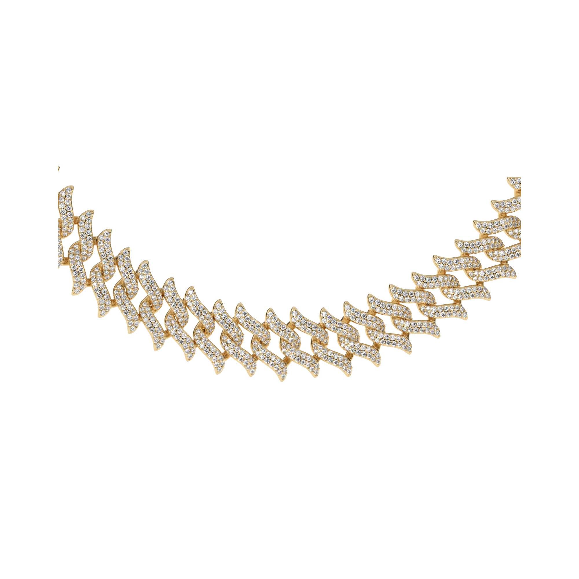 Women's Diamond Spiked Laurel Cuban Link Chain - Image 6