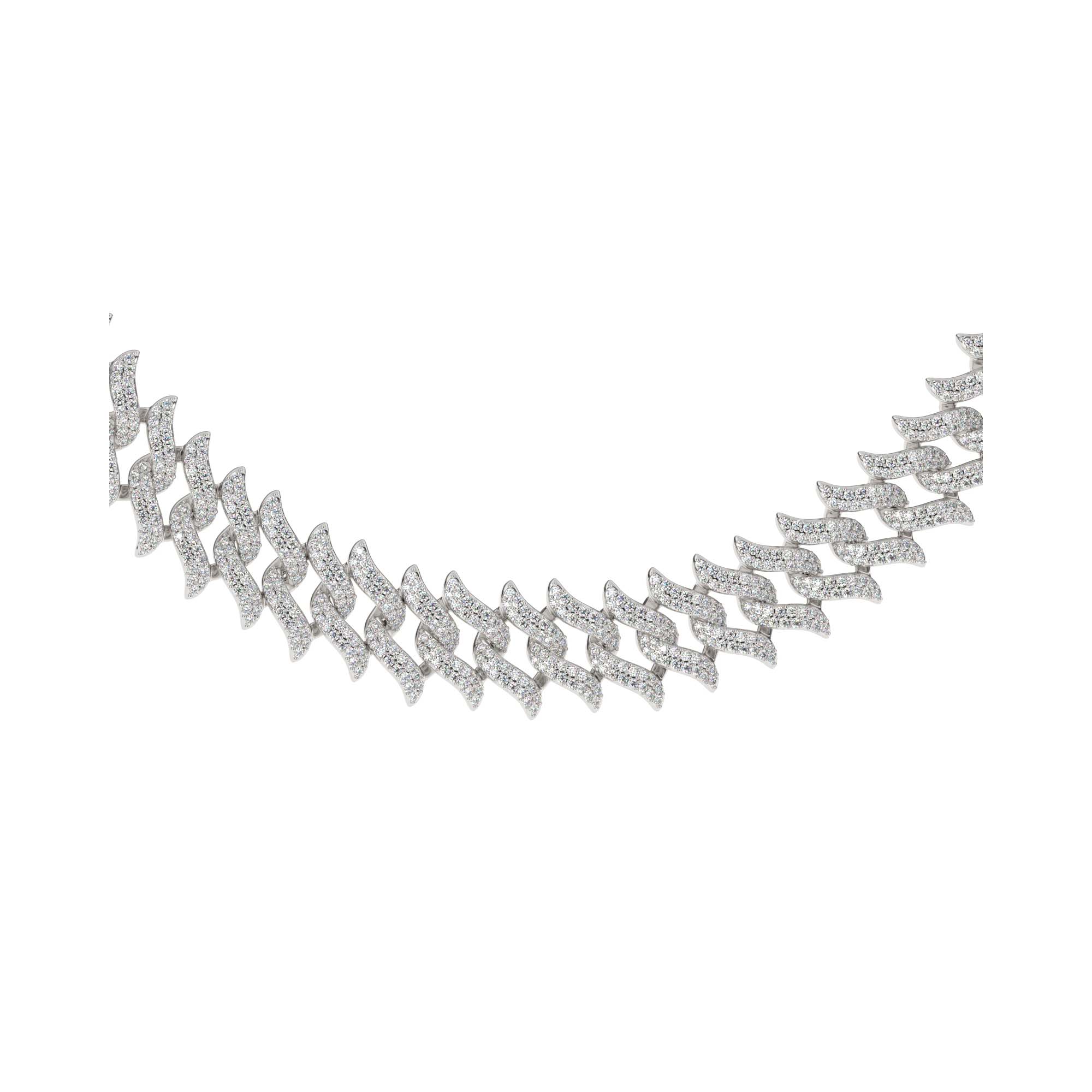 Women's Diamond Spiked Laurel Cuban Link Chain - Image 8