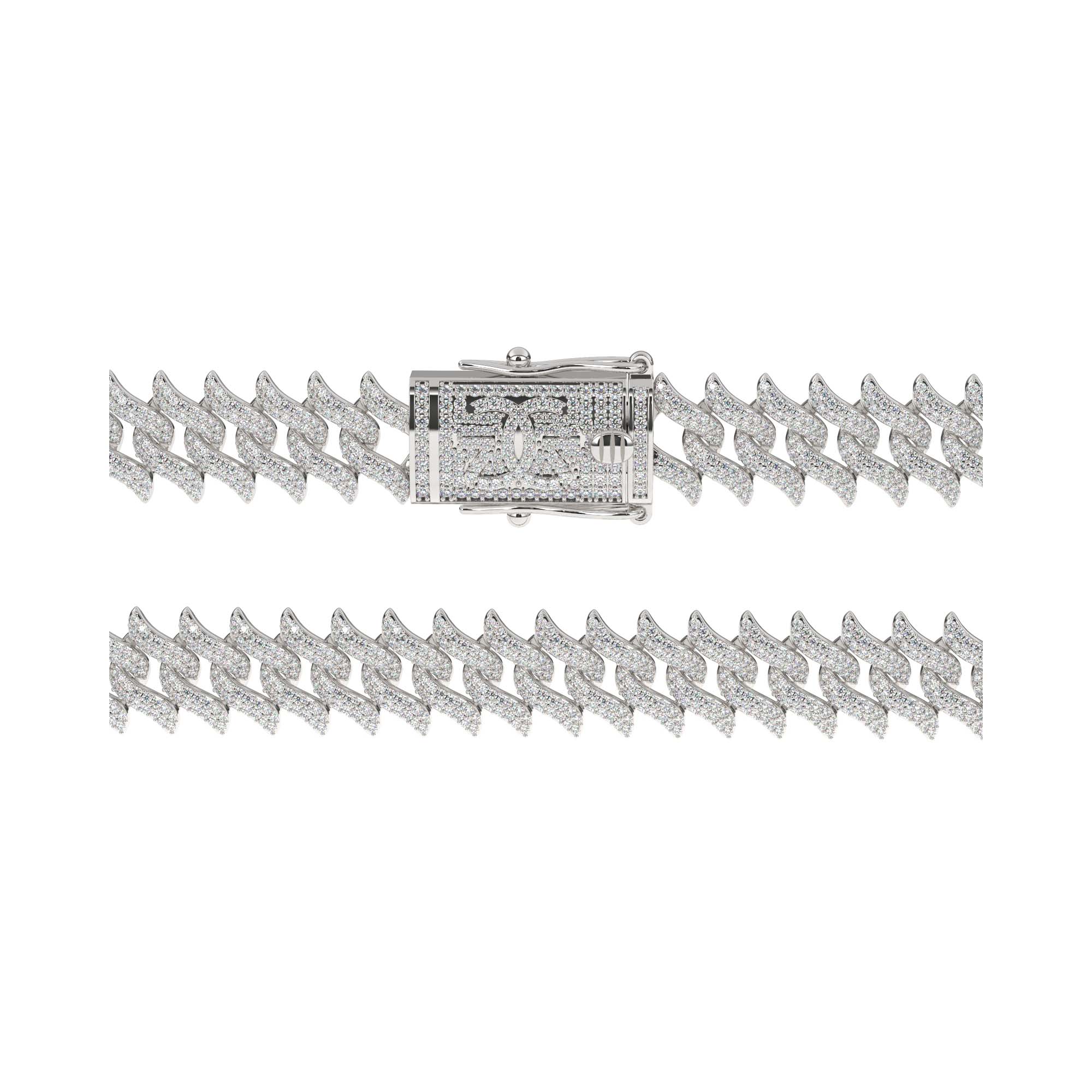 Women's Diamond Spiked Laurel Cuban Link Chain - Image 9