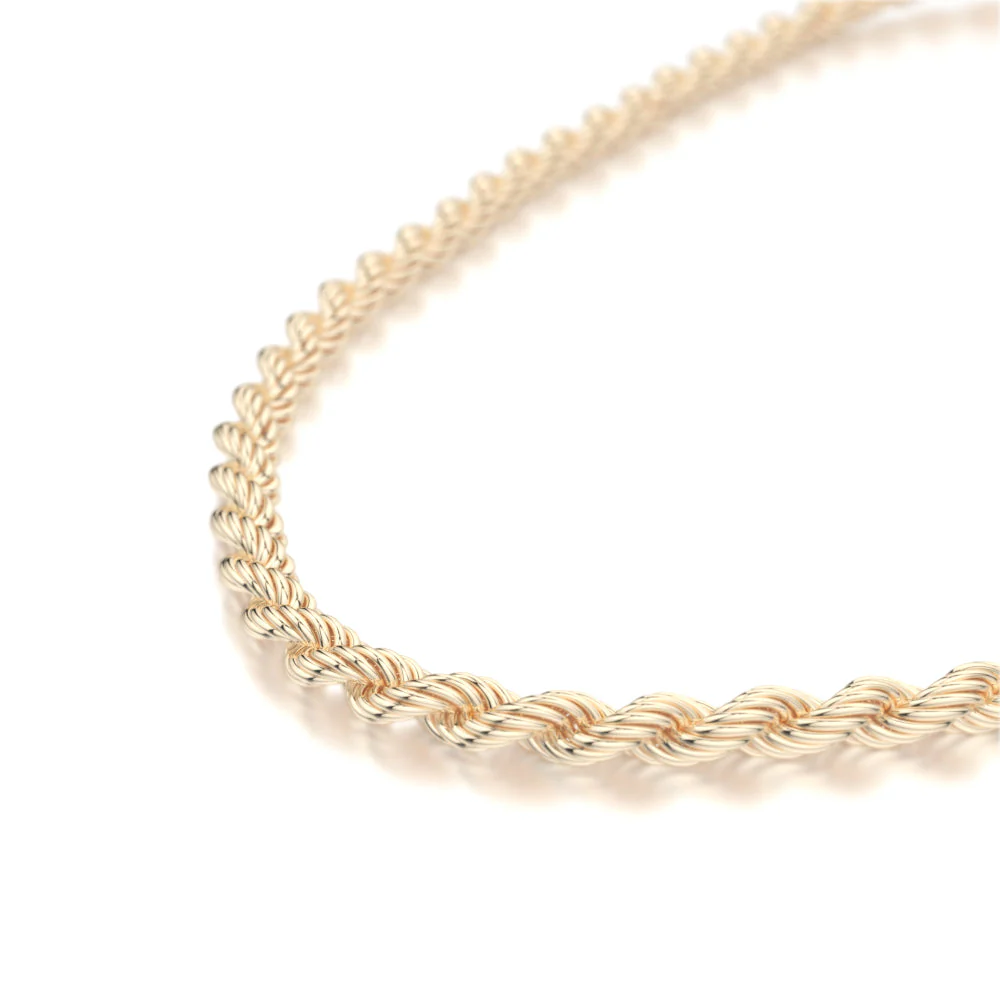 Women's Gold Rope Chain 4mm - Image 4