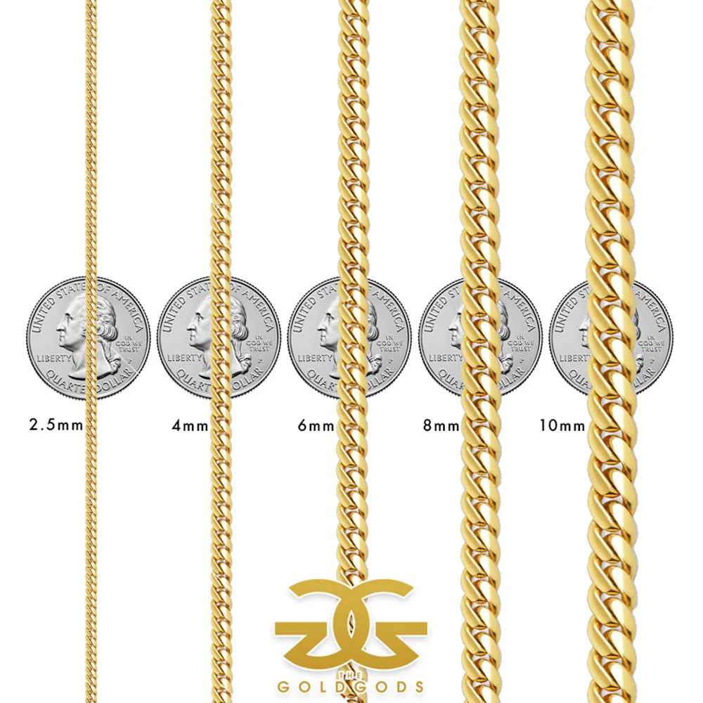 Women's Solid Gold Cuban Link Chain - Image 9