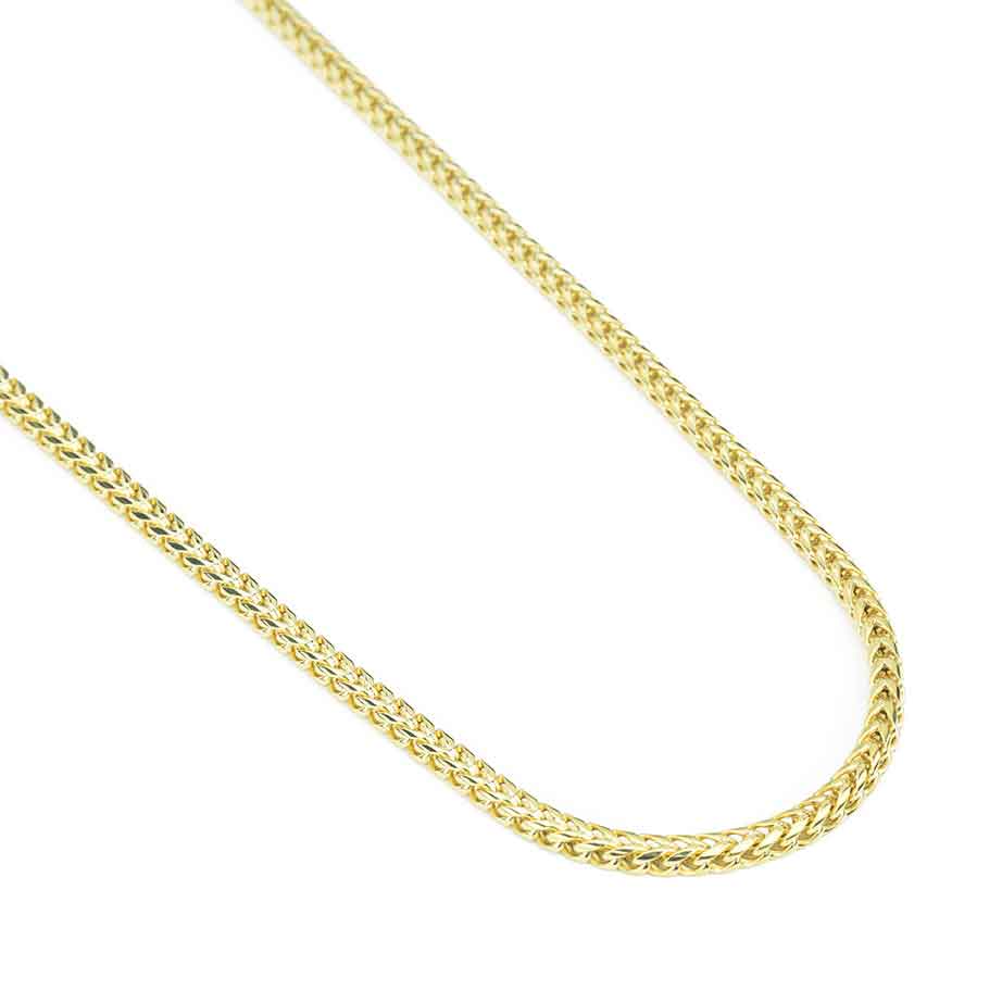 Women's Solid Gold Curved Franco Chain - Image 3